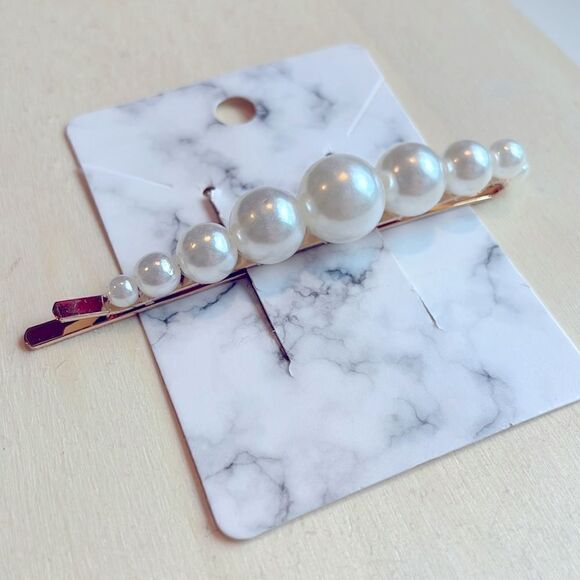 Pearl Embellished Gold Bobbi Pin Hair Accessory - Picture 5 of 6